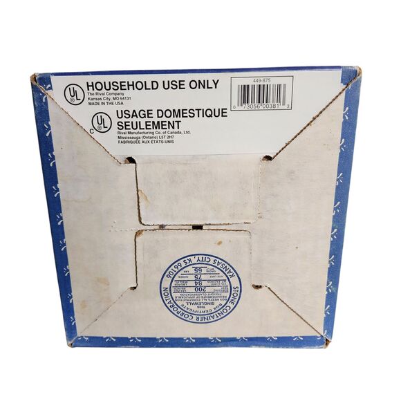 Vtg Rival Potpourri Crock Electric Simmer Pot Grapes & Vines Model 3209 GR - Picture 8 of 8